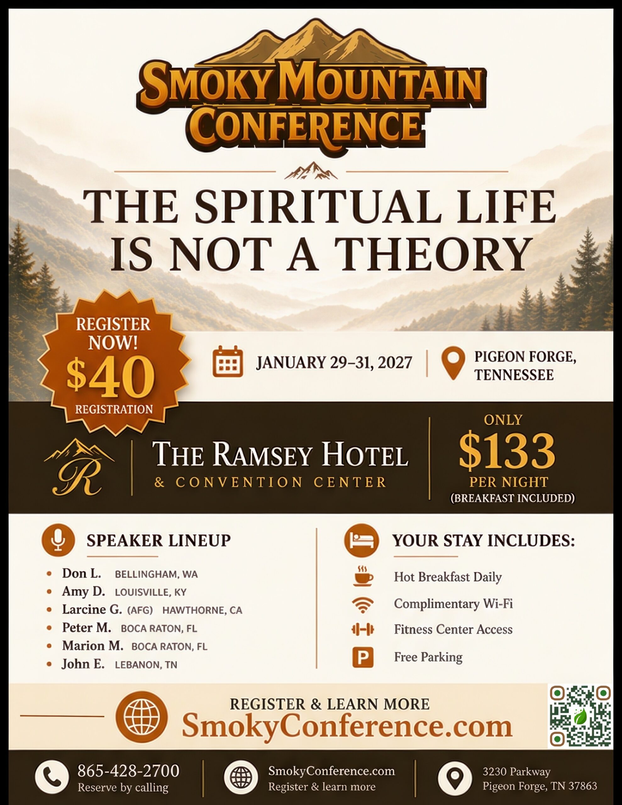 Smoky Mtn Conference, 1/29-1/31 2027, Pigeon Forge, TN